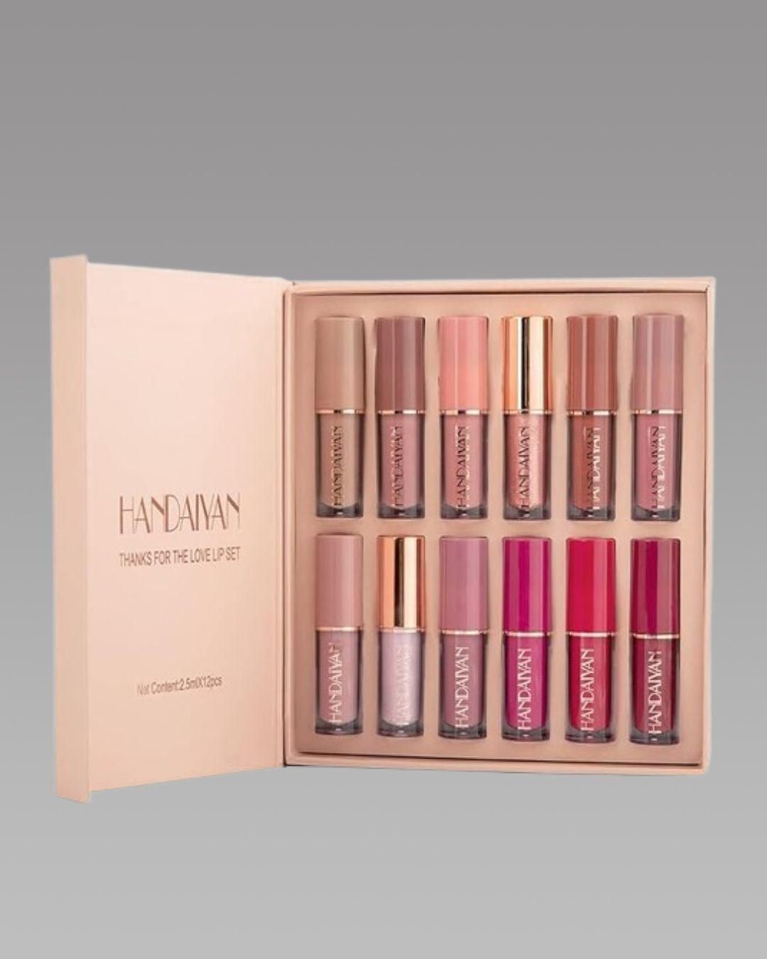 Velvet Matte Liquid Lipstick Set 12Pcs for womens