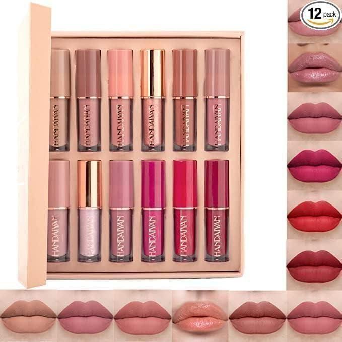 Velvet Matte Liquid Lipstick Set 12Pcs for womens