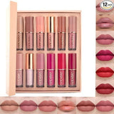 Velvet Matte Liquid Lipstick Set 12Pcs for womens